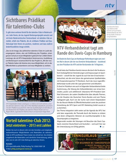 sport - Niedersächsischer Tennisverband e.V.