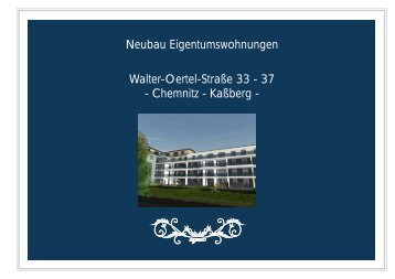 Neubau Eigentumswohnungen Walter-Oertel-Straße 33 - 37 - cegewo