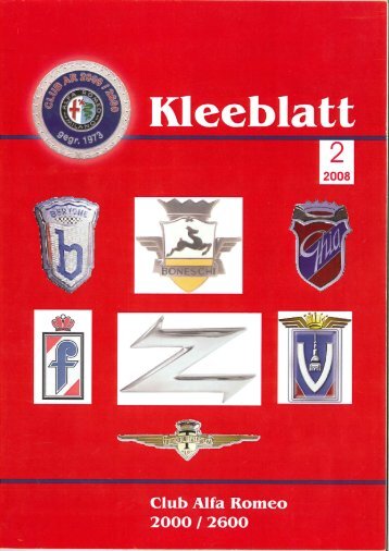 Clubzeitschrift des deutschen - Alfa Romeo Club Küssnacht am Rigi