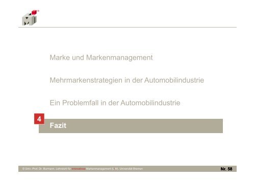 Vortrag Univ.-Prof. Dr. Burmann - Volkswagen AutoUni