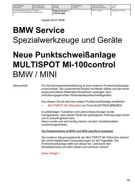 BMW Service - ELEKTRON Bremen