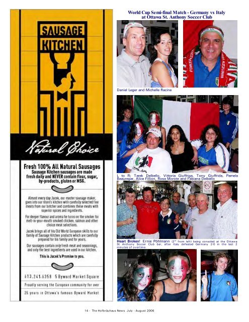 World Cup 2006 A Great "Thank You" - Hofbräuhaus News