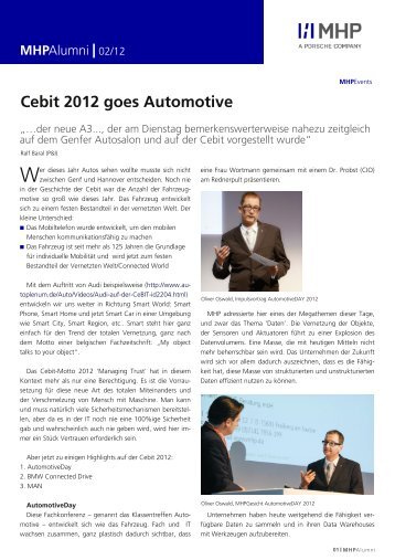 Cebit 2012 goes Automotive