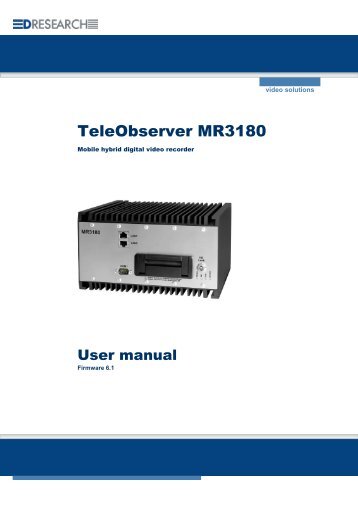 TeleObserver MR3180 - DResearch