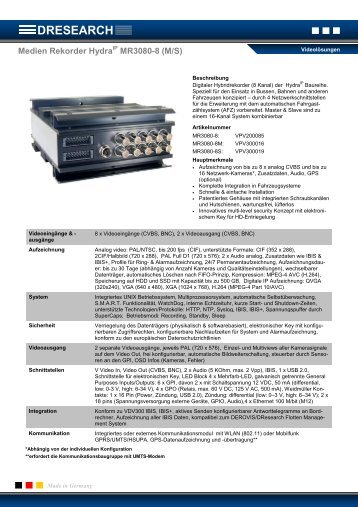 Datenblatt - DResearch