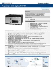 Registratore ibrido digitale MR3180 Scheda prodotto - DResearch