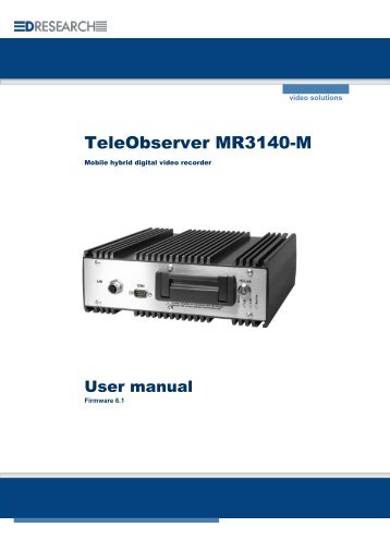 Manual MR3140-M - DResearch