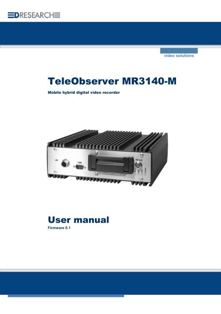 Manual MR3140-M - DResearch