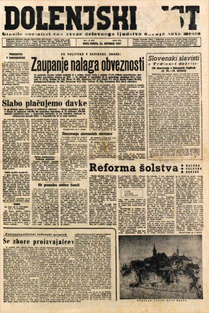 23. oktober 1957 (št. 0398) - Dolenjski list