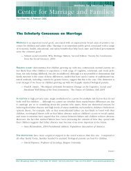 The Scholarly Consensus on Marriage - Institute for American Values