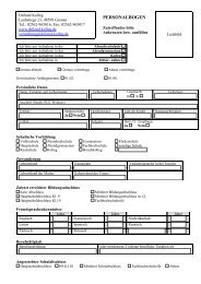 PERSONALBOGEN - Driland Kolleg Gronau