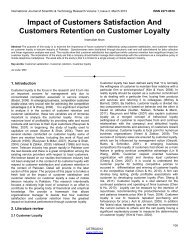 Impact of Customers Satisfaction And Customers Retention on ...