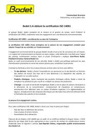 Bodet S.A obtient la certification ISO 14001 - CXP