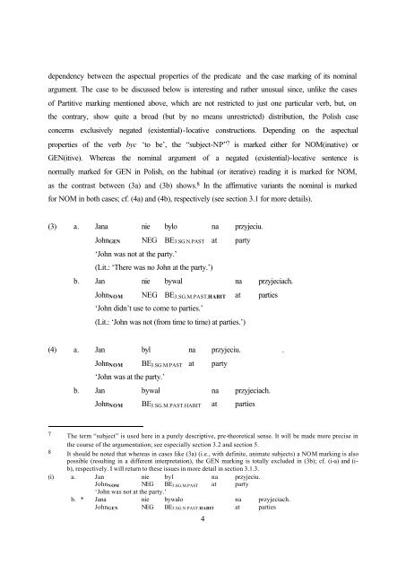 Differential subject marking in Polish: The case of Genitive vs ...