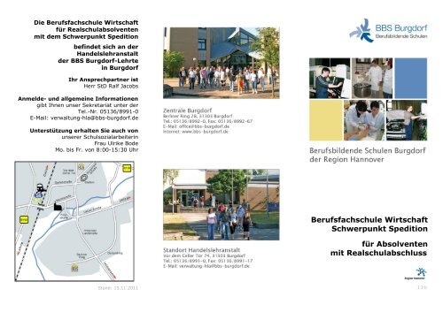 Einjährige Berufsfachschule - Berufsbildende Schulen Burgdorf