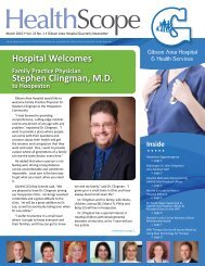 Hospital Welcomes Stephen Clingman, M.D. - Gibson Area Hospital ...