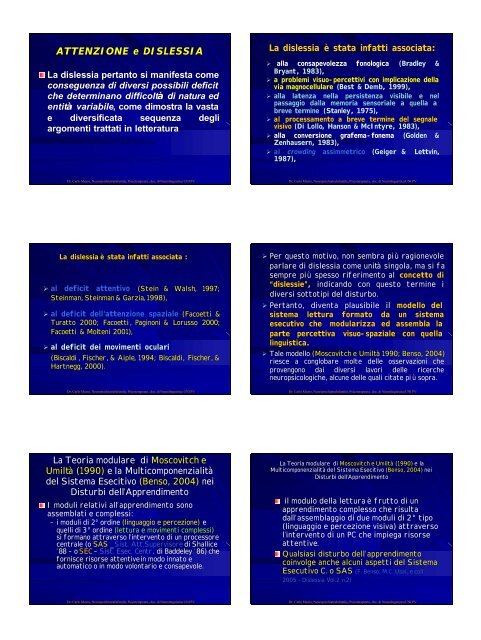 4. Neuropsicologia dei processi di apprendimento - ics condove