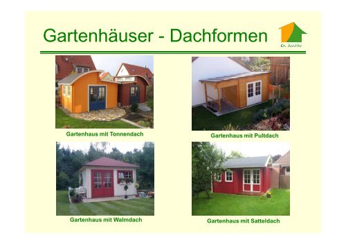 Fester Lieferumfang (Bausatz) - Dr. Jeschke Holzbau