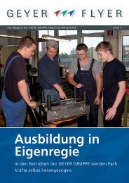 Ausbildung in Eigenregie - Geyer Gruppe