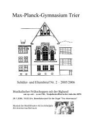 Musical der Musiktheater-AG im Schuljahr 2005/2006 - MPG Trier