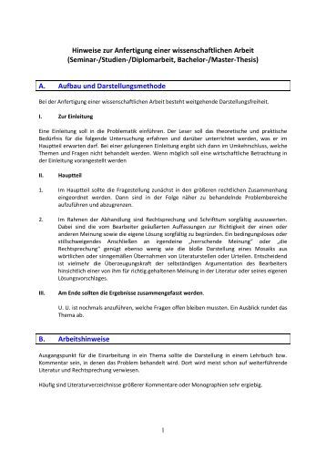 hinweise zur anfertigung einer dissertation hinweise zur anfertigung einer dissertation