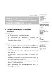 A. Zusammenfassung der wesentlichen Aussagen DRK ...