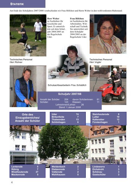 Schuljahrbuch 2007/2008 - RS Uder