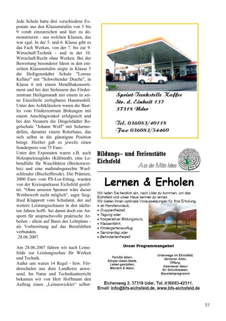 Schuljahrbuch 2007/2008 - RS Uder