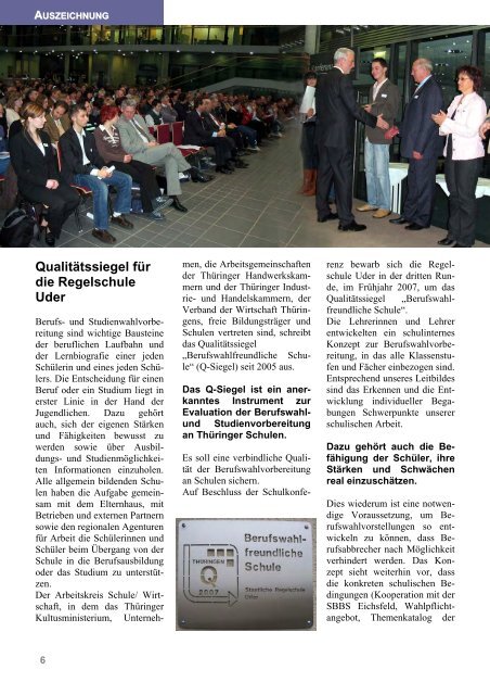 Schuljahrbuch 2007/2008 - RS Uder