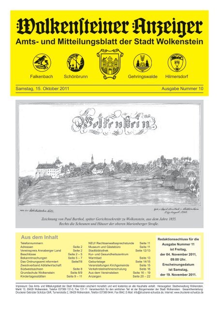Amtsblatt Oktober 2011 - Stadt Wolkenstein
