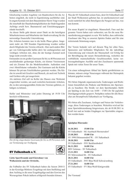 Amtsblatt Oktober 2011 - Stadt Wolkenstein