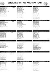 2012 Krieghoff All American Team List - NSSA-NSCA