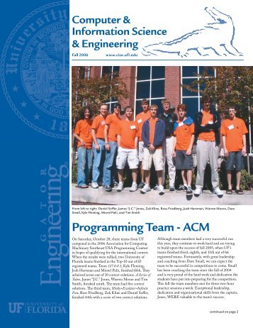 Programming Team - ACM - CISE - University of Florida