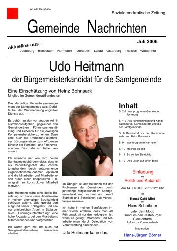 Udo Heitmann - SPD Jesteburg