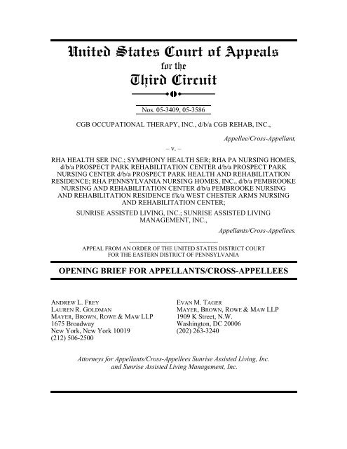 Opening Brief for Appellant/Cross-Appellee - Appellate.net