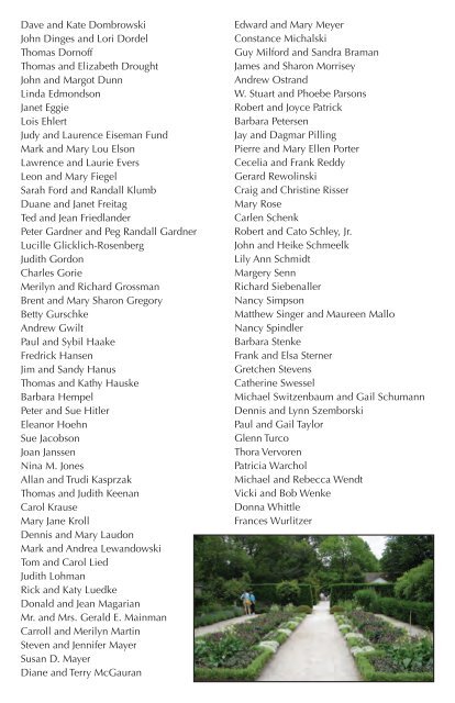 2007 AnnuAl RepoRt - Boerner Botanical Gardens