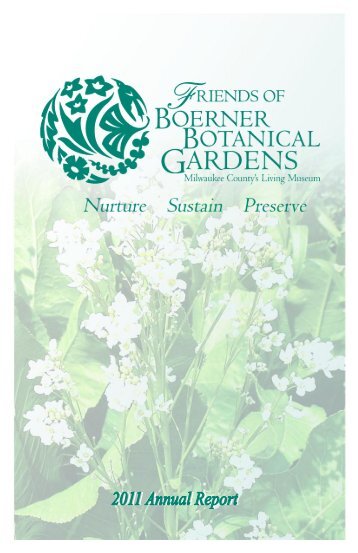 Community Support - Boerner Botanical Gardens