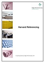 Harvard Referencing - Edge Hill University