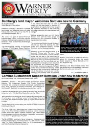 Bamberg's lord mayor welcomes Soldiers new to Germany