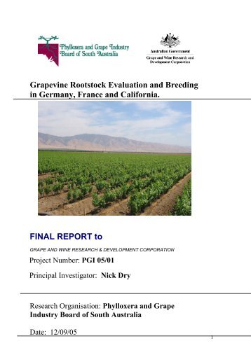 Grapevine Rootstock Evaluation and Breeding in Germany, France ...