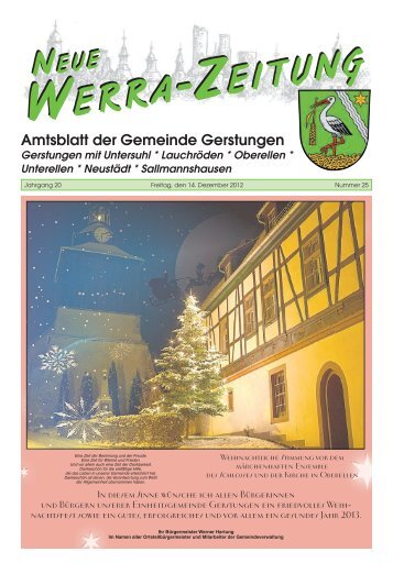 WERRA -ZEITUNG WERRA -ZEITUNG - Gemeinde Gerstungen