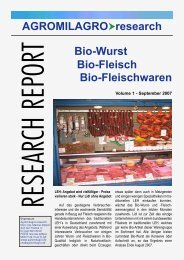 Bio-Wurst Bio-Fleisch Bio-Fleischwaren AGROMILAGRO research
