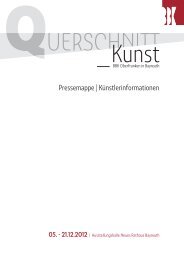 Pressemappe - Querschnitt_Kunst, BBK Oberfranken ... - BBK-Bayern