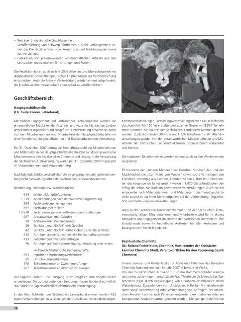 Sächsische Landesärztekammer Tätigkeitsbericht 2007