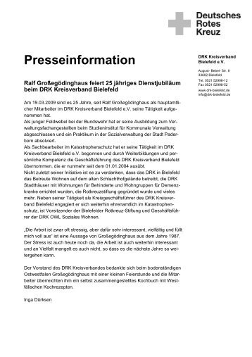 Presseinformation - DRK KV Bielefeld eV