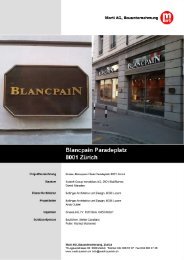 Blancpain Paradeplatz, 8001 Zürich - Marti AG, Bauunternehmung ...