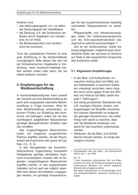 Auerhuhn und Waldbewirtschaftung - Bundesamt für Umwelt ...
