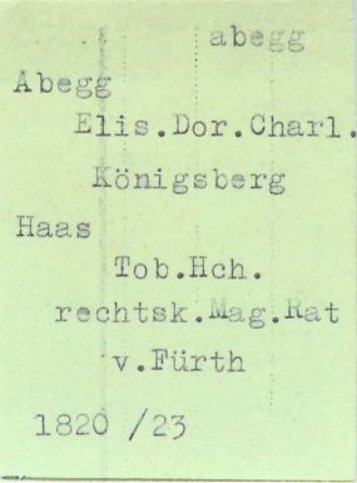 Heiraten nach Frauennamen von 1801-1875 Buchstaben A-C