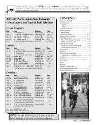 2002-2003 North Dakota State University Cross Country and Track ...