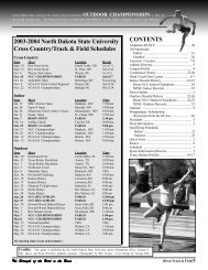 2003-2004 North Dakota State University Cross Country/Track ...
